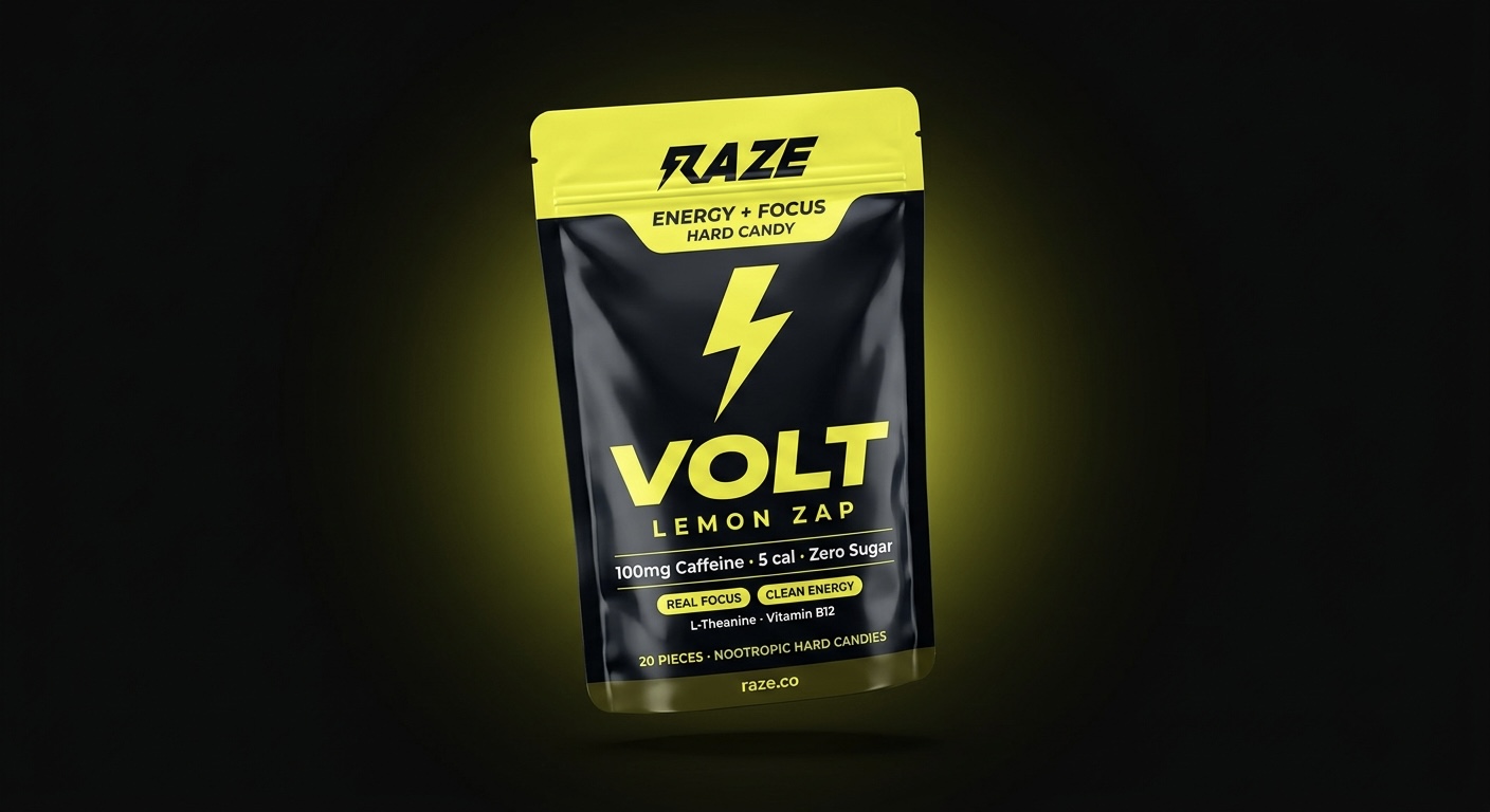 RAZE VOLT Lemon Zap pouch — black bag with yellow electric accent